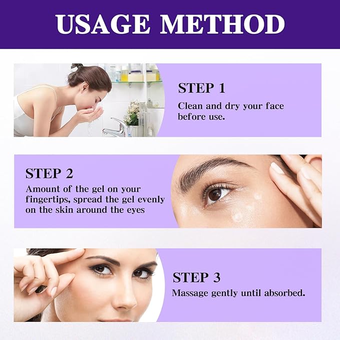 2PCS 60-Second Eye Effects Age-Defying Tinted Firming Gel, 60 Second Eye Firming Gel, Firming eye skin, Reduce Eye Skin Problems-VivaGrace Women