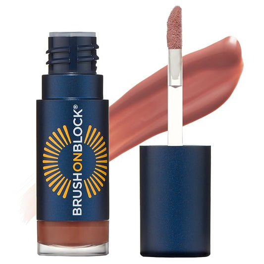 Brush On Block Sun Shine Protective Lip Oil SPF 30, Mineral Protection from UVA/UVB & Blue Light, Hydrating, Cruelty-Free, Gluten-Free, & Vegan, Fig-VivaGrace Women