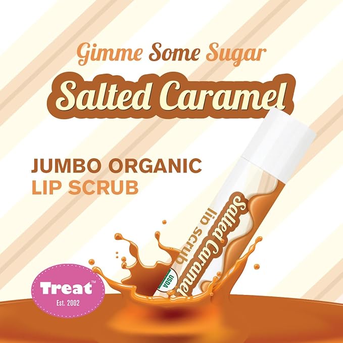 TREAT© Jumbo Lip Scrub - Salted Caramel, Organic & Cruelty Free (.50 OZ)-VivaGrace Women