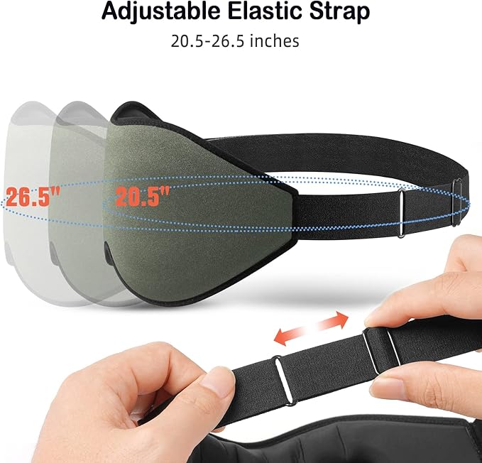 LitBear Sleep Mask for Men Side Sleeper, Sleeping Mask for Women Light Blocking, 3D Contoured Cup Eye Mask Sleeping, Soft Lightweight Sleep Eye Mask with Adjustable Elastic Strap for Traveling-VivaGrace Women