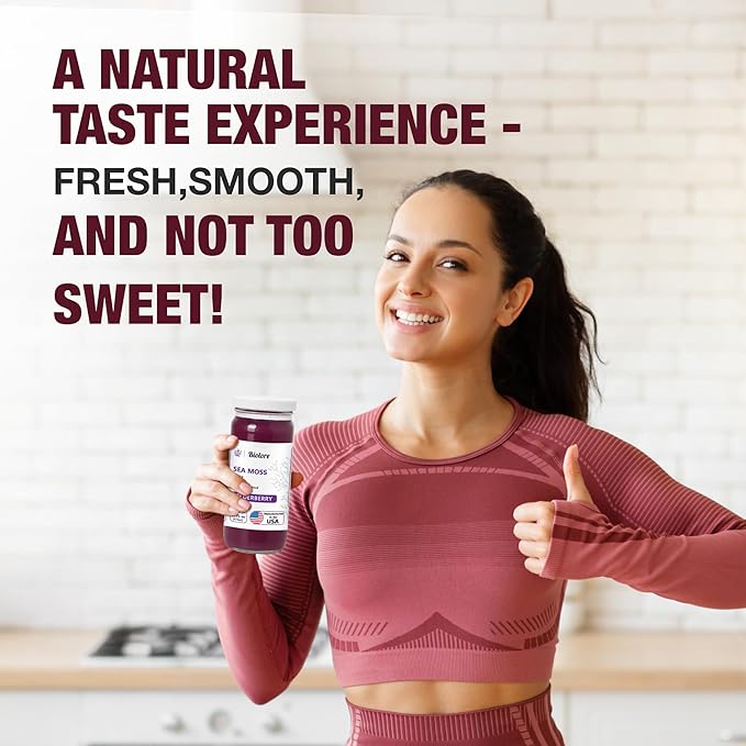 Biolore Sea Moss Gel - Elderberry 16oz, Wildcrafted Irish Seamoss with Essential Vitamins & Trace Minerals, Vegan Superfood Made in USA-VivaGrace Women