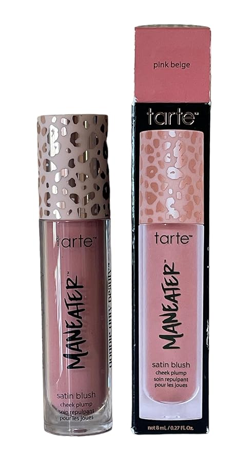 Tarte Maneater Satin Blush Cheek Plump Full Size (Pink Beige, 27OZ)-VivaGrace Women