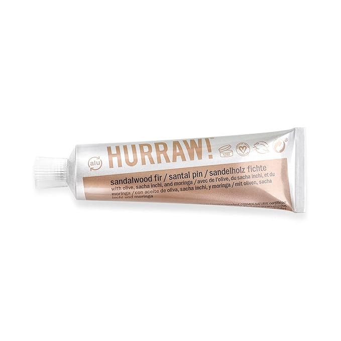 Hurraw! Balmtoo Squeezable Balm, Sandalwood Fir: Thick, ultra-moisturizing. Anywhere application. Body, face, lips, neck, fingers, toes. 1 tube = 7 sticks of lip balm. Natural, Organic. Made in USA-VivaGrace Women