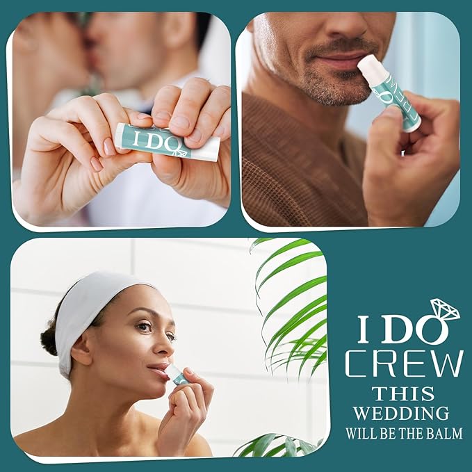24 Pcs Bachelorette Lip Balm I Do Crew Wedding Party Gifts Bachelorette Lip Balm Gift Wedding Favors for Bachelorette Wedding Party Guest Supplies (Green)-VivaGrace Women