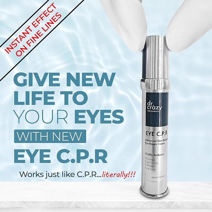 Eye C.P.R | Daily Caffeine & Retinol Under Eye Cream | All in One | Wrinkles & Fine Lines | Firming, Dark Circles, Puffiness | Complex Anti Aging Formula | 30ml-VivaGrace Women