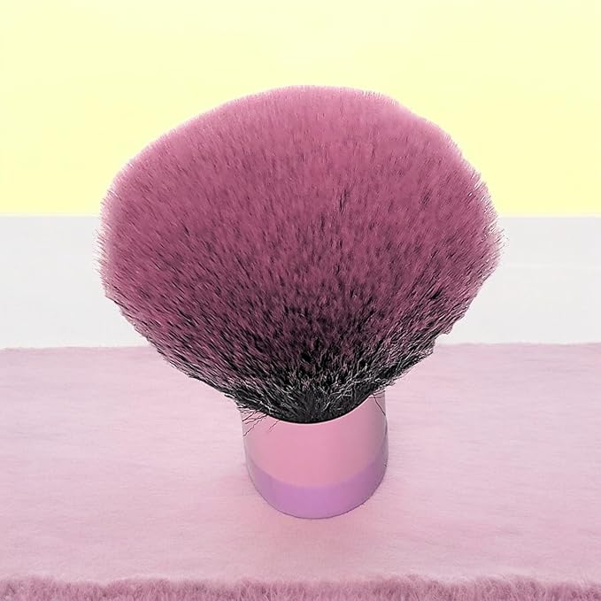 Luxurious and Large Soft Fluffy Powder Brush, Use as a Spray Tan Finishing Tool, Multipurpose Face and Body Barber and Beauty Tool, Large Kabuki Brush by BevyGold (Pink)-VivaGrace Women