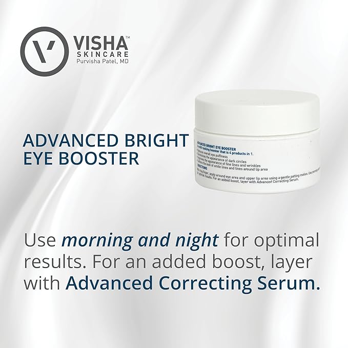 Skincare Advanced Bright Eye Booster 4 in 1 Cream, Under Eye Cream for Dark Circles and Puffiness, Decreases Wrinkles and Lines Around Eyes and Lips, Reduces Overall Eye Puffiness 0.5oz-VivaGrace Women