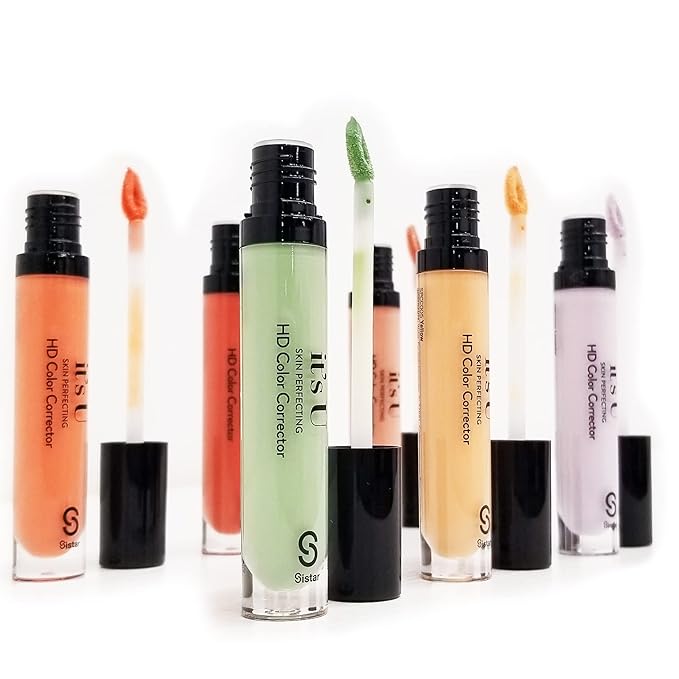 SISTAR It's U Skin Perfecting Conceal HD Contour Color Corrector Full Coverage Smooth and Flawless (Yellow)-VivaGrace Women