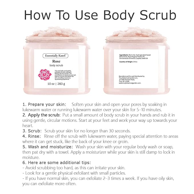 Rose Body & Foot Scrub 10 oz - a gentle and enjoyable exfoliating experience, leaving your skin feeling smooth - The best stocking stuffer.-VivaGrace Women