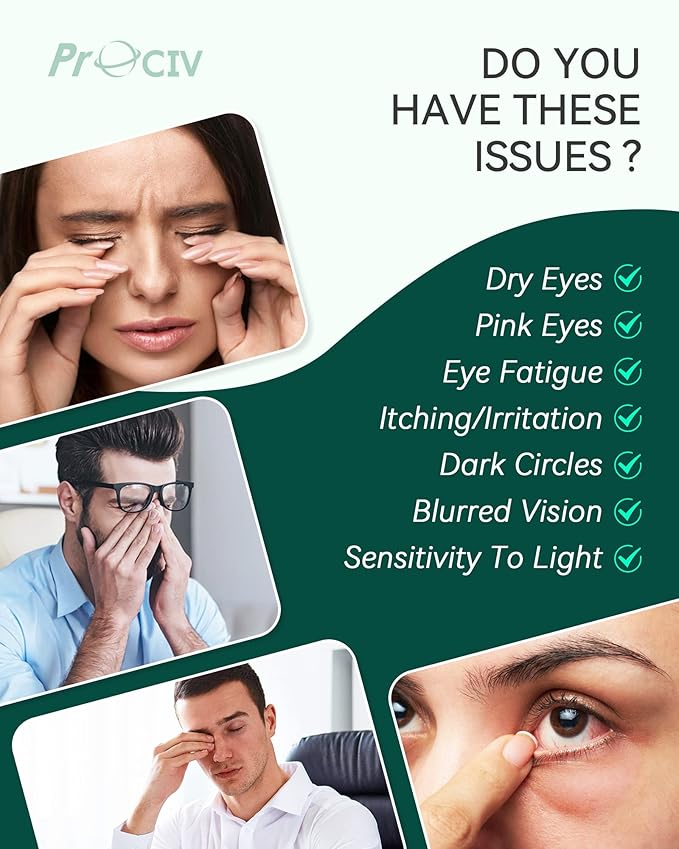 ProCIV 30 Packs Unscented Steam Eye Mask for Dry Eye, Self Heating Moist Heated Eye Mask for Dark Circles and Puffiness Disposable Warming Eye Mask for Soothing Headache Relieve Eye Fatigue Sleep Mask-VivaGrace Women