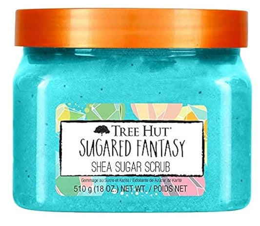 Tree Hut Sugared Fantasy Shea Sugar Scrub | Exfoliating Body Scrub Removes Dead, Dry Skin for a Soft & Hydrated Feel | Nourishing Essential Body Care | 18 fl oz.-VivaGrace Women