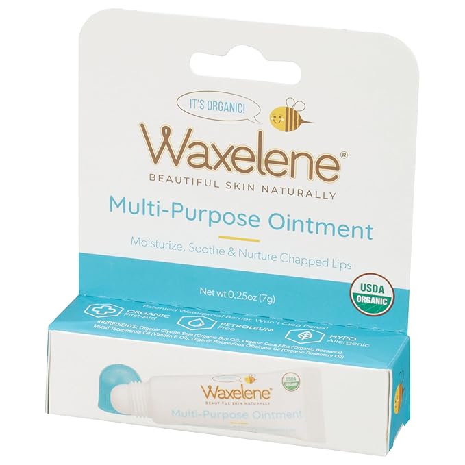 Waxelene Multi-Purpose Ointment, Organic, Lip Tube, Single-VivaGrace Women