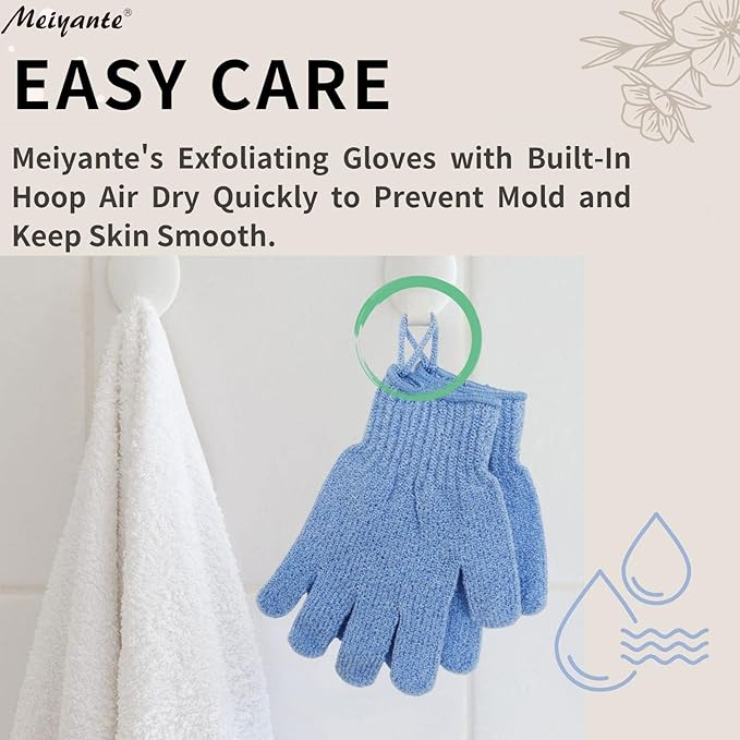 Exfoliating Glove - Body Scrub for Smooth and Soft Skin - Body Exfoliator for Ingrown Hair Dead Skin Remover and Itchy and Flaky Skin - Scrubber Shower Accessories 1 Pair Glove Mens Stocking Stuffer-VivaGrace Women