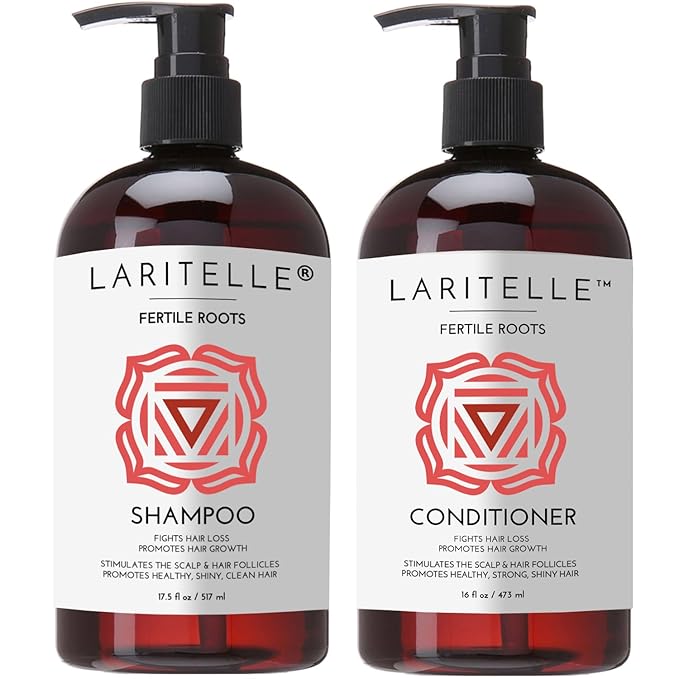 Organic Shampoo 17 oz + Conditioner 16 oz | Prevents Hair Loss, Promotes Hair Growth | Ayurvedic Herbs, Lavender, Ginger & Rosemary | NO GMO, Sulfates, Gluten, Alcohol, Parabens, Phthalates-VivaGrace Women
