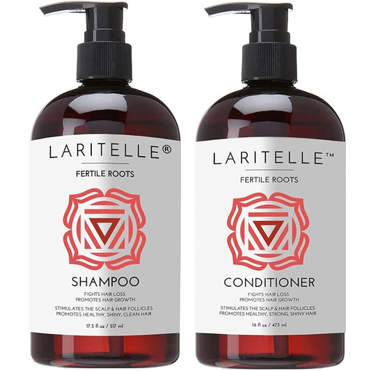 Organic Shampoo 17 oz + Conditioner 16 oz | Prevents Hair Loss, Promotes Hair Growth | Ayurvedic Herbs, Lavender, Ginger & Rosemary | NO GMO, Sulfates, Gluten, Alcohol, Parabens, Phthalates-VivaGrace Women