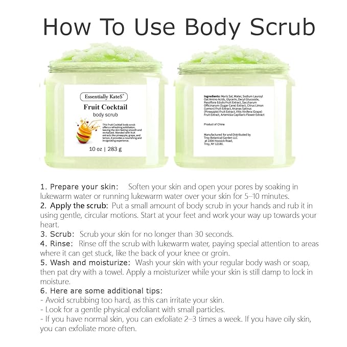Fruit Cocktail Body & Foot Scrub 10 Oz - A refreshing, sweet, juicy aroma evokes the scent of freshly picked grapes - The best stocking stuffer.-VivaGrace Women
