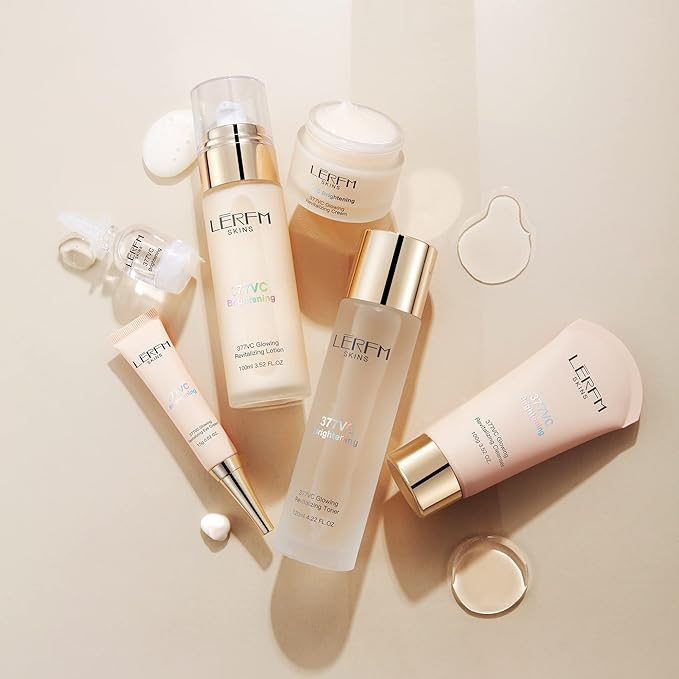 AESTHTANY LERFM Moisturizing Brightening Aloe Face Skin Care Set Hyaluronic Serum Skin Care Set | Radiant, Youthful Skin Alcohol-Free Hypoallergenic Cleanse, Recondition and Puri (377- Nine piece set)-VivaGrace Women