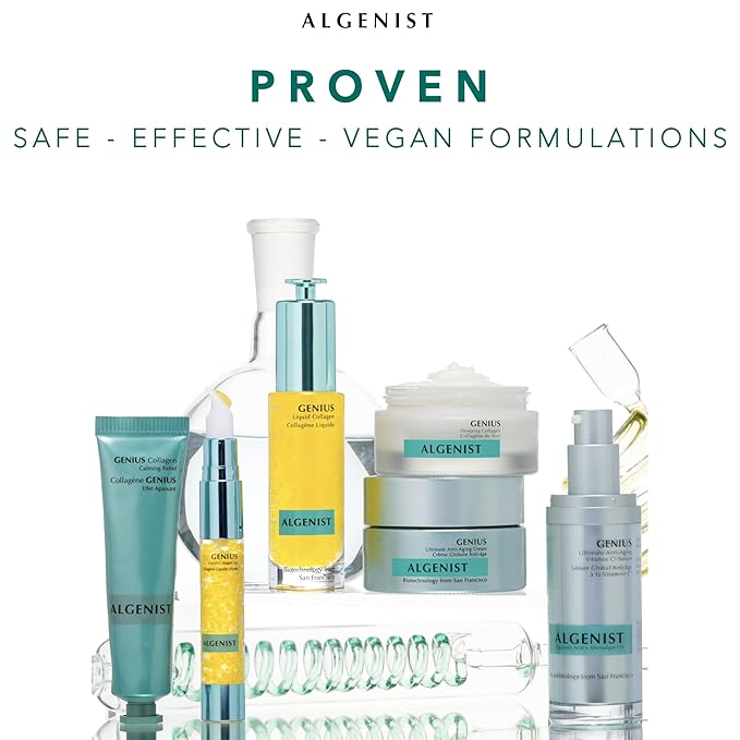Algenist GENIUS Ultimate Anti-Aging Eye Cream - Firming Under Eye Cream with Vegan Collagen + Microalgae Oil - Helps to Visibly Plump, Smooth and Restore Radiance To Delicate Eye Area (15ml)-VivaGrace Women