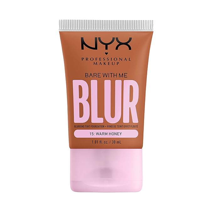 NYX PROFESSIONAL MAKEUP Bare With Me Blur Skin Tint Foundation Make Up with Matcha, Glycerin & Niacinamide - Warm Honey-VivaGrace Women