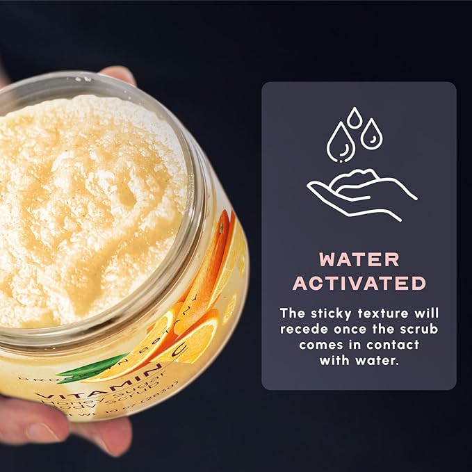 Brooklyn Botany Vitamin C Honey Sugar Scrub for Body 10 oz – Deeply Hydrating and Gently Exfoliating Body Scrub for Women and Men – Moisturizing and Nourishing the Skin-VivaGrace Women