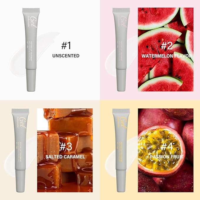 Lip Balm, Hydrating Lip Balm with Glossy Finish, Moisturizing Lip Care for Soft & Smooth Lips - Fruit Flavored Lip Mask & Treatment for Dry, Chapped Lips, 0.35 oz, 4 Passionfruit-VivaGrace Women