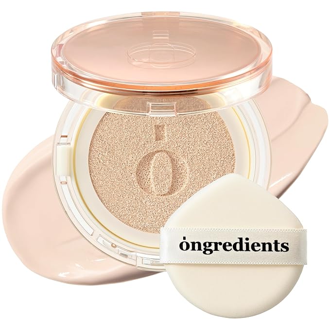 Skin Barrier Glow Cover Cushion, All-day Coverage, Glow Finish, Lightweight, Skincare-Like Texture, Non-cakey Makeup, Korean Cushion Foundation (#15C Dew at Dawn, 0.49 oz)-VivaGrace Women