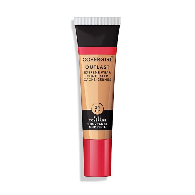 COVERGIRL Outlast Extreme Wear Concealer, Lightweight and Waterproof, 0.78 Fl Oz, Concealer Makeup, Under Eye Concealer, Concealer for Dark Circles, Full Coverage Concealer, All Day Wear-VivaGrace Women