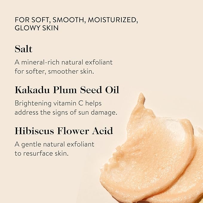 goop Beauty Microderm Body Polish | Exfoliating Scrub & Foaming Cleanser for Glowing Skin | Salts & Kakadu Plum Seed Oil for Hydration | Inspired by Microdermabrasion | 6 fl oz-VivaGrace Women