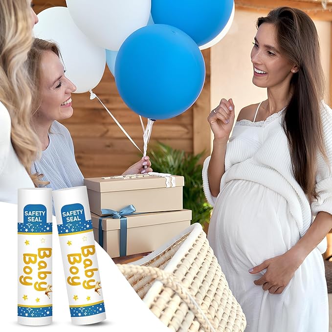 DMSKY 60 Pcs Baby Shower Favors, Lip Balms Bulk Gift for Guests, Boys Girls Games Neutral Gender Reveal Favors, Baby Shower Birthday Party Supplies Basket Gift Stuffers-VivaGrace Women