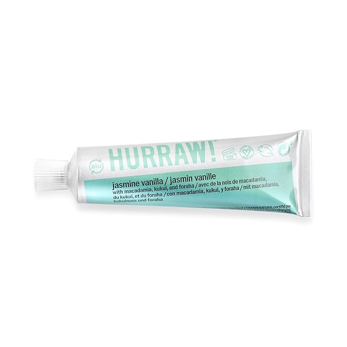 Hurraw! Balmtoo Squeezable Balm, Jasmine Vanilla: Thick, ultra-moisturizing. Anywhere application. Body, face, lips, neck, fingers, toes. 1 tube = 7 sticks of lip balm. Natural, Organic. Made in USA-VivaGrace Women