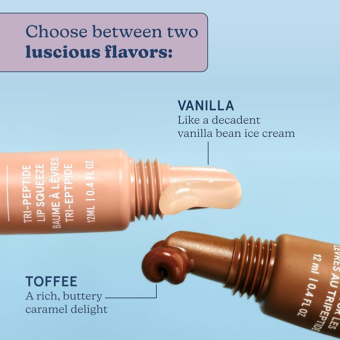 Blume Superbalm Duo - Tri-Peptide Vanilla Lip Balm (0.4 Fl Oz) + Tri-Peptide Toffee Soft Brown Tinted Lip Balm (0.4 Fl Oz) - Deep Hydration & Lip Plumping Set-VivaGrace Women