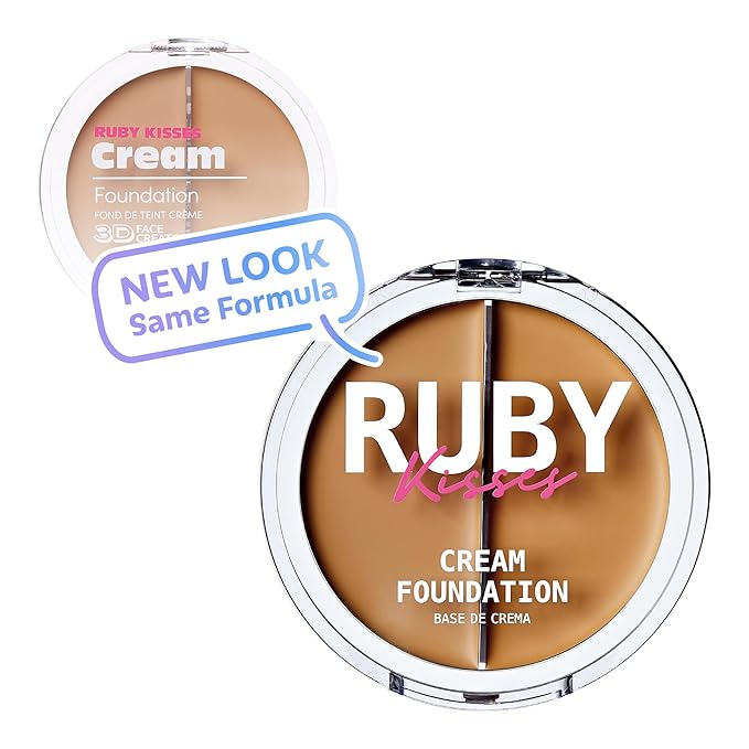 Ruby Kisses 3D Face Creator Cream Foundation & Concealer, 12 Hours Long Lasting, Medium to Full Coverage, Non-Greasy, Ideal for Makeup & Contour Palette (Level 7)-VivaGrace Women