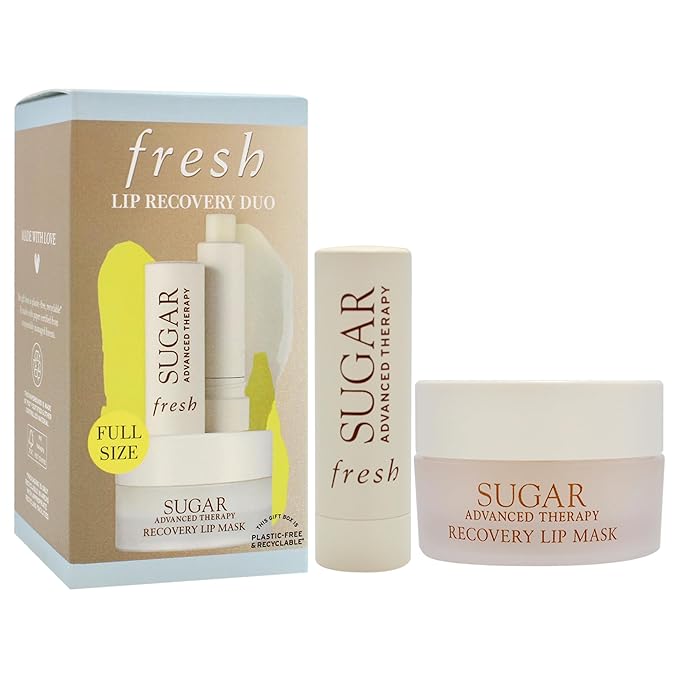 Lip Recovery Duo by Fresh for Women - 2 Pc 0.07oz Sugar Advanced Therapy Lip Treatment, 0.35oz Sugar Advanced Therapy Recovery Lip Mask-VivaGrace Women