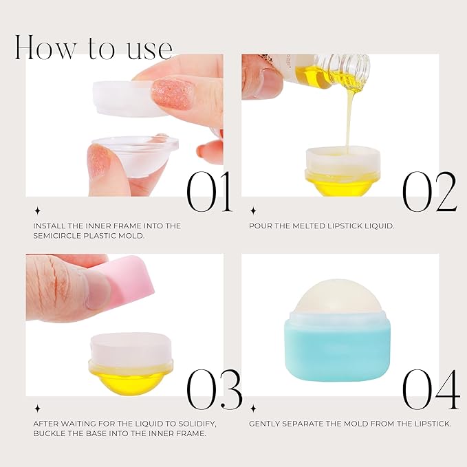 0.25 oz（7g） Empty Lip Balm Square Containers Tubes Lipstick 12 Pieces for Make Natural Lip Balm Lip Care - DIY & BPA FREE (Blue)-VivaGrace Women