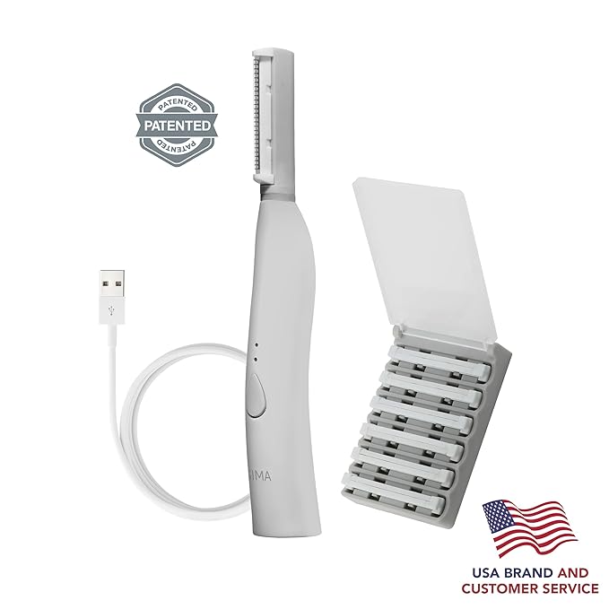 SPA SCIENCES - SIMA Patented Dermaplane Razor for Women Face – Painless 2-in-1 Facial Exfoliation & Peach Fuzz Hair Removal – Anti-Aging – 3 Speeds – Rechargeable – 7 Weeks Treatment-VivaGrace Women