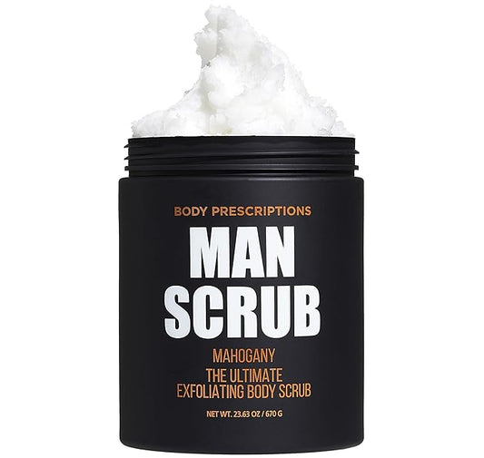 Body Prescriptions Men’s Exfoliating Body Scrub – Ultimate Skin Cleansing Wash in Jar with Twist-Top Lid, For All Skin Types, 21 Ounce (Pack of 1), Mahogany-VivaGrace Women