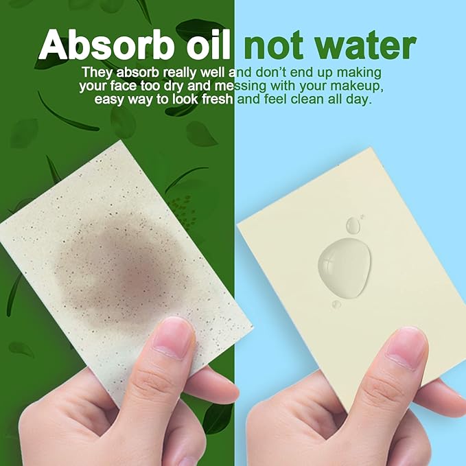 Teenitor Oil Absorbing Sheets for Face, 1000 Sheets Jasmine Oil Blotting Paper for Oily Skin, Natural Oil Control Film Oil Blotting Sheets for Face Men Women, Face Oil Sheets-VivaGrace Women