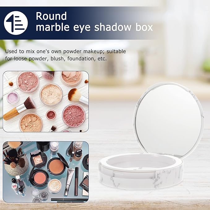 EXCEART Makeup Powder Container Pressed Powder Box 2Pcs Compact Cosmetic Powder Containers Makeup Empty Loose Powder Boxes (Assorted Color) Makeup Powder Puff-VivaGrace Women