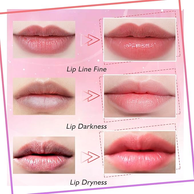 Adofect 30 Pieces Collagen Crystal Lip Masks,Pink Lip Patches& Moisturizers Collagen Lip Pads Great for Hydrating Skin, Anti Chapped & Anti-Aging and Plump Your Lips,Pink-VivaGrace Women