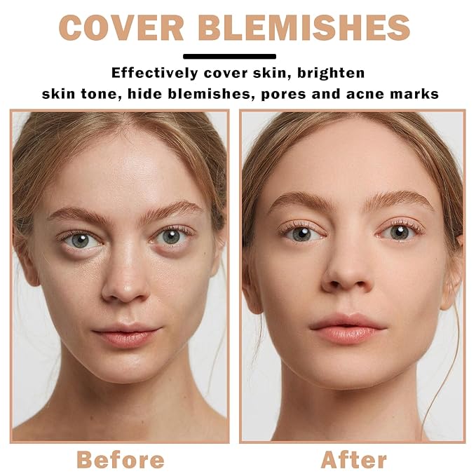 NVLEPTAP Airbrush Foundation Makeup Spray Silky Lightweight Full Coverage Foundation Face Air Cushion Foundation Set with Soft Makeup Brush - 02 Beige-VivaGrace Women