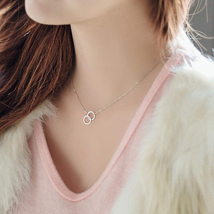 Creative Y-shaped Necklace Hollow Ring Necklace Chain Jewelry Accessories for Women and Girls-VivaGrace Women