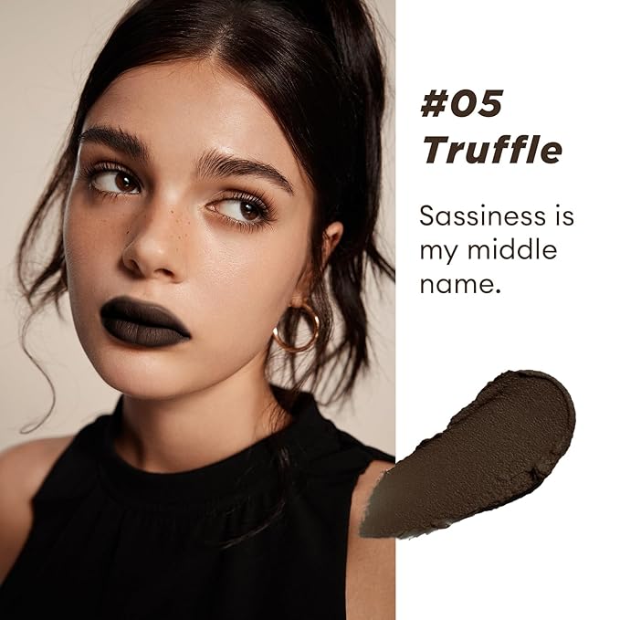 ITY Velvet Matte Finish Lip Stain-Mousse Textured Lip Clay, Red Shade, Conceals Lip Lines, Rich Pigment Lip Tint Lipsticks,0.14 oz (4g) in Truffle, Ginger.-VivaGrace Women