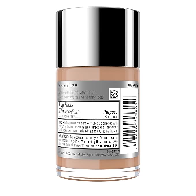 Neutrogena Healthy Skin Liquid Makeup Foundation with Broad Spectrum SPF 20 Sunscreen, Medium Coverage Foundation with Nourishing Pro-Vitamin B5, Chestnut 135, 1 fl. oz-VivaGrace Women