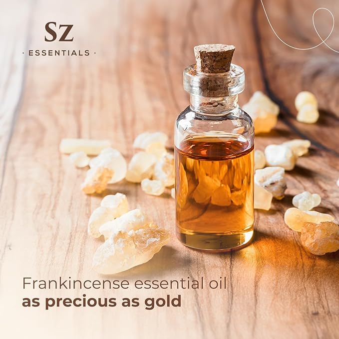 Frankie - Frankincense Complete Pure Essential Oil - 100% Natural and Undiluted - Extracted from 5 top Boswellia Trees - Warm & Rich Balsamic Scent with Hints of Earthy Spice -0.17 oz-VivaGrace Women