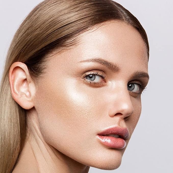 Boobeen Highlighter Makeup Highlighter Palette Powder Shimmer Highlighter Makeup Facial Illuminator Bronzer Palette Waterproof Long Lasting-VivaGrace Women