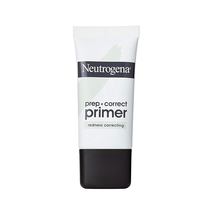 Neutrogena Prep + Correct Primer for Redness Correcting, Green-Toned Matte Makeup Primer with Seaweed Extract to Help Reduce Redness & Even Skin Tone, 1.0 oz-VivaGrace Women