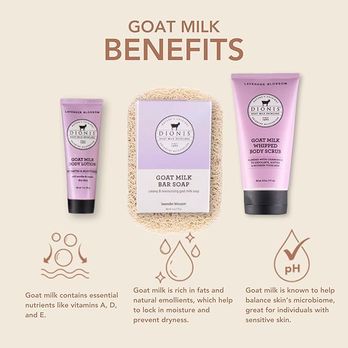 Dionis Lavender Blossom Goat Milk Body Care Bundle-VivaGrace Women