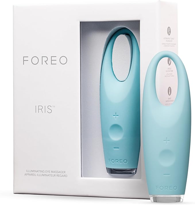 FOREO IRIS Eye Massager Dark Circle Remover & Eyebag Remover Eye Depuffer Anti Aging Increases Absorption of Eye Mask Essences| Waterproof 2-year Warranty Mint-VivaGrace Women