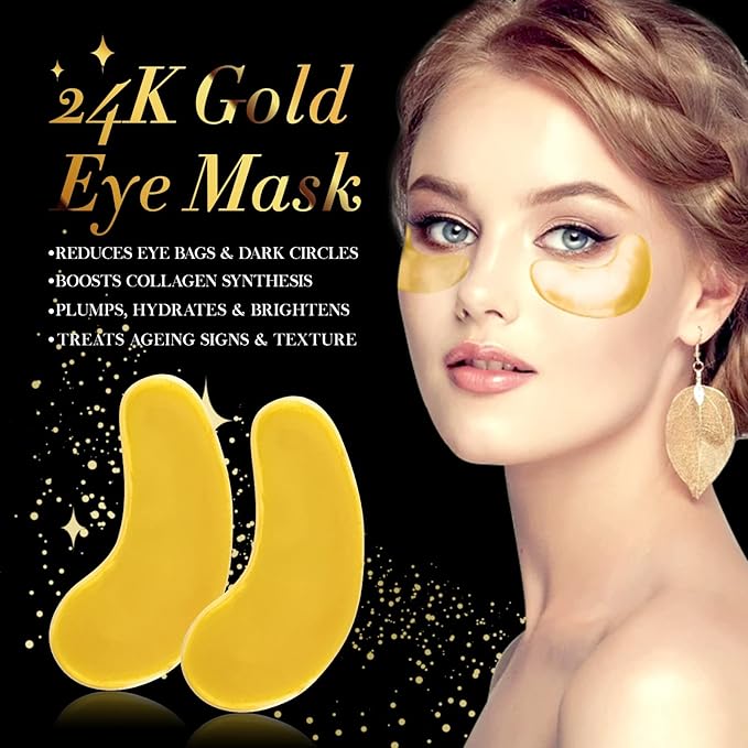 Under Eye Mask,20 pairs 24K Collagen Eye Pads,Under Eye Patches Skincare for Anti Aging,Anti Wrinkle,Reducing Eye Puffiness,Dark Circles-VivaGrace Women
