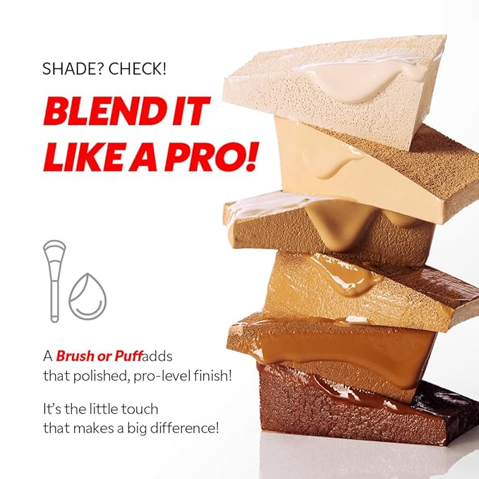 TIRTIR Mask Fit Red FoundationㅣLong Lasting Flawless Coverage, Energy Essence, Lightweight, Hydrating, Pore-Blurring, Breathable Satin Finish, Makeup, Radiant Skin, #22N Shell Beige, 1.01 Fl Oz-VivaGrace Women